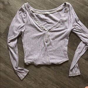 Women's Lavender Long Sleeve Top